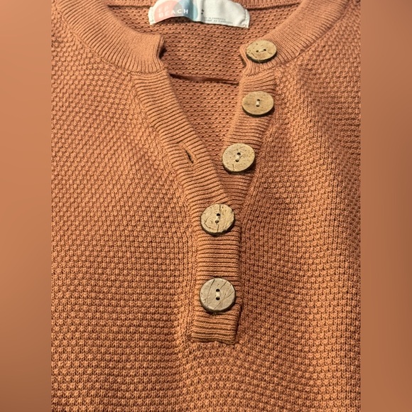 Free People FP Beach Hailee Sweater Midi Dress NWT Small Aged Terracotta Cotton - Picture 7 of 16